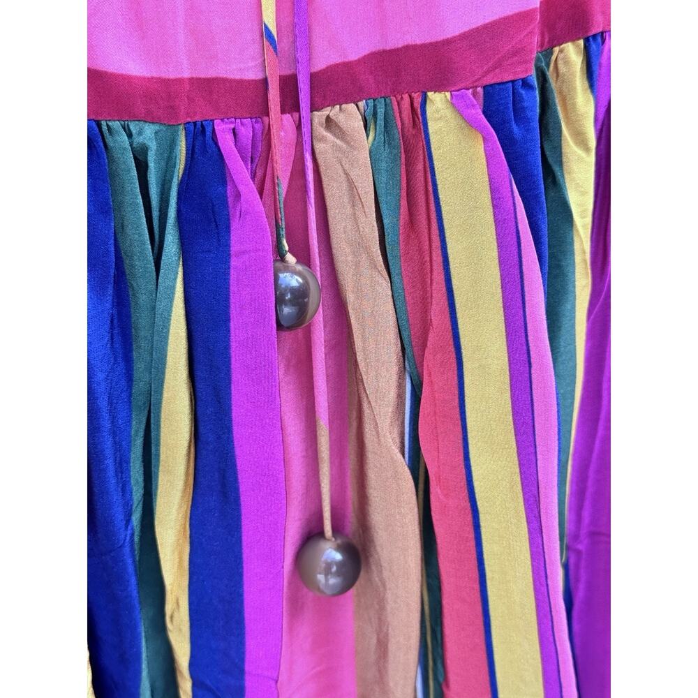 FARM Rio Mixed Stripes Strapless Maxi Dress Size M NWT Multicolor MSRP 245 - Picture 4 of 16